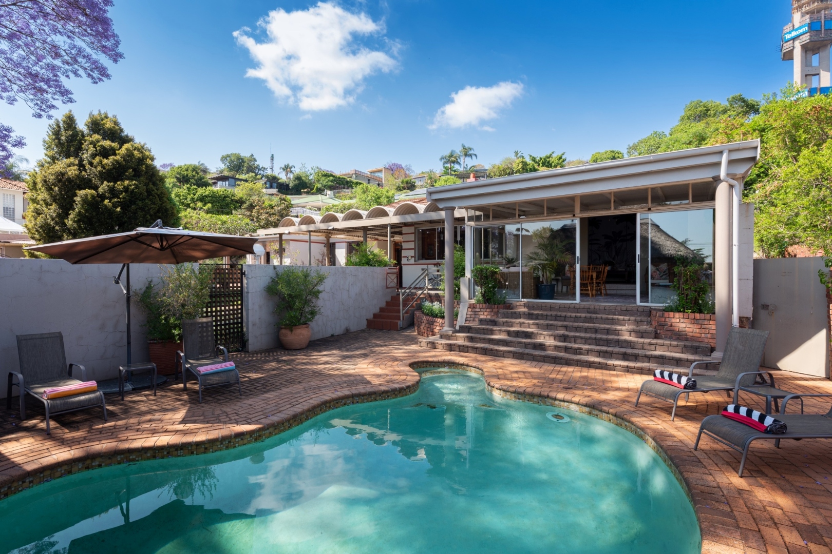 Outdoor swimming pool and sun terrace